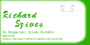 richard szives business card