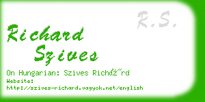 richard szives business card